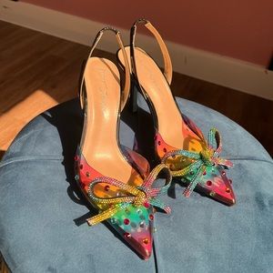 ❌SOLD❌BETSY JOHNSON Bright, multicolored, rhinestone heels